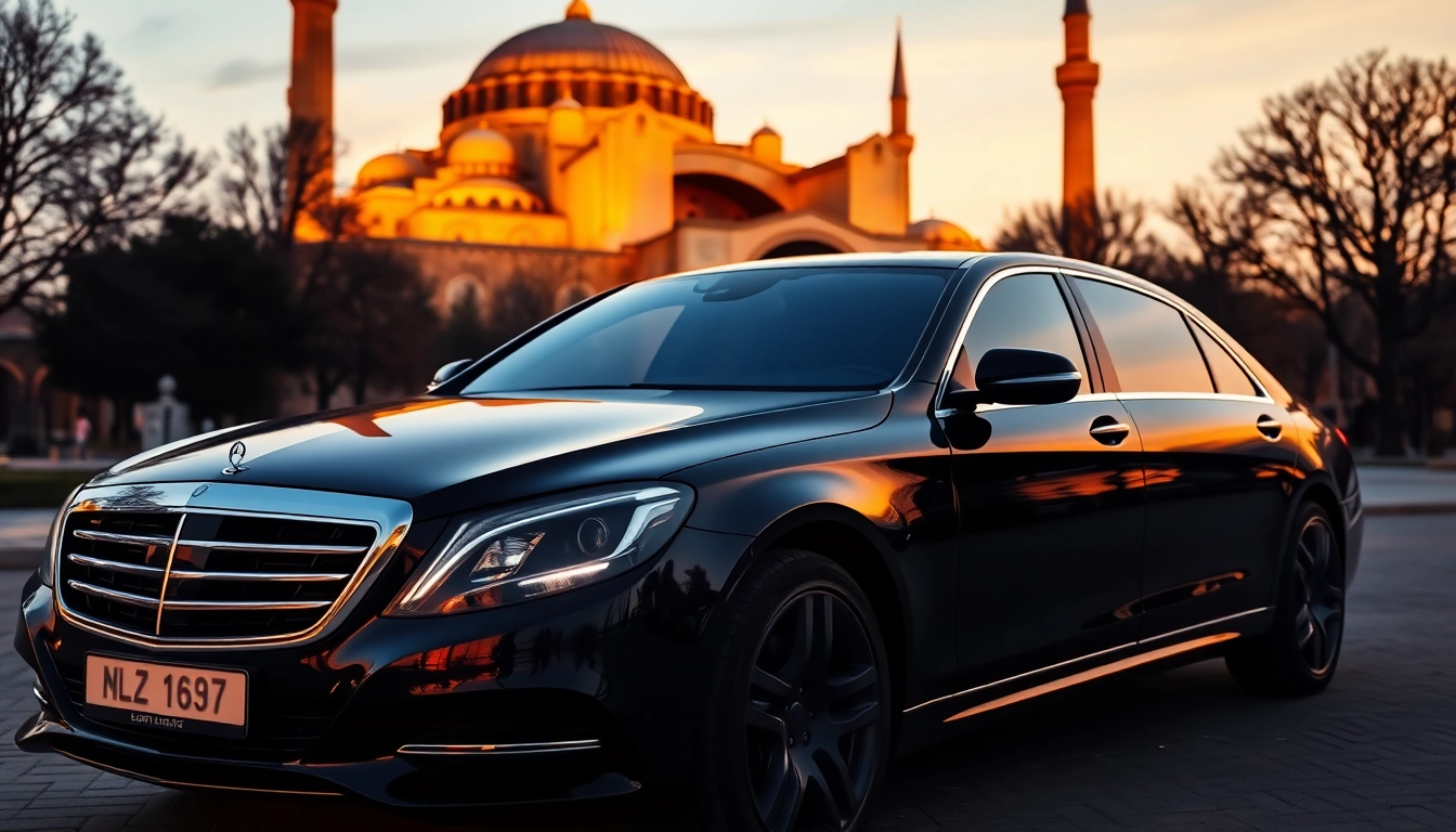 Experience stunning cheap chauffeur service ISTANBUL with a classy vehicle in front of the famed Hagia Sophia.