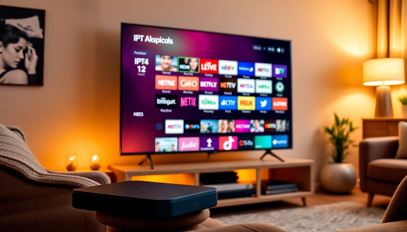 Explore the advantages of abonnement iptv with a diverse selection of channels on a stylish TV screen.