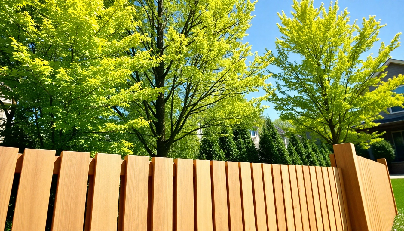 View of a beautifully installed wooden fence by fencing companies Manchester, enhancing a garden's appeal.