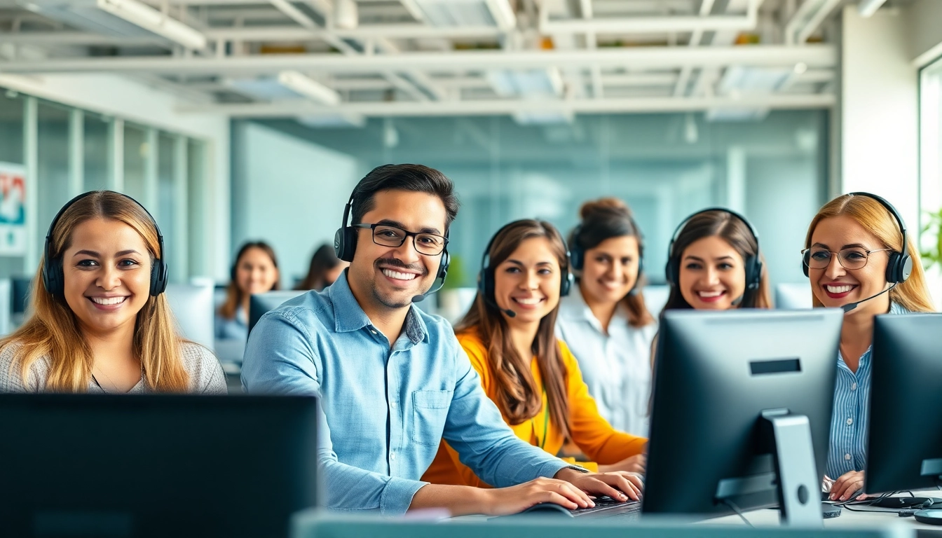 Engaged call center team in Tijuana providing exceptional customer service in a modern office.