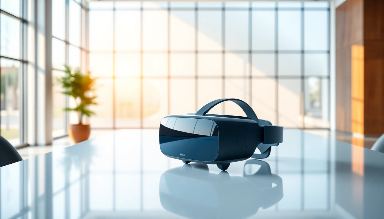 Buy Apple Vision Pro headset displayed in a modern setting, showcasing its innovative features.