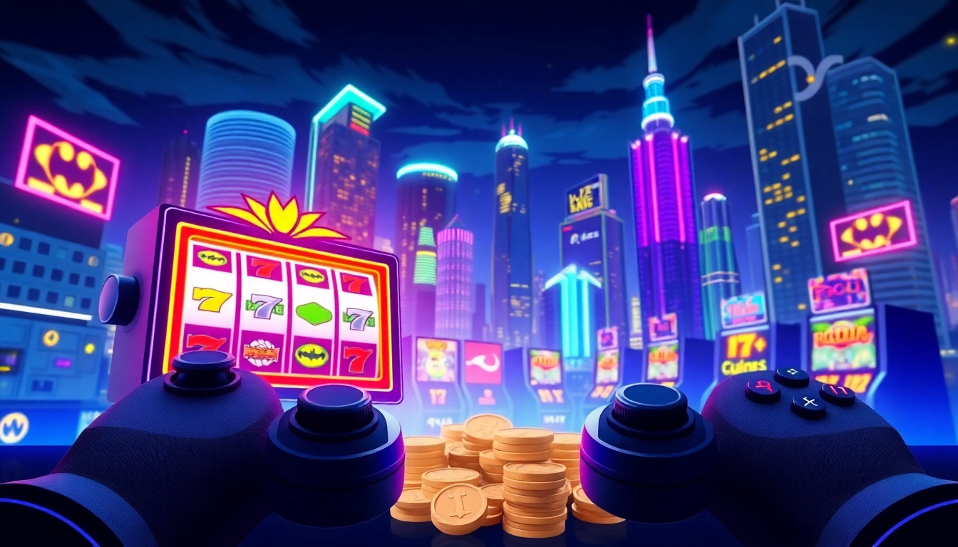 Main interface of situs slot batman138 with vibrant gaming elements and dynamic visuals