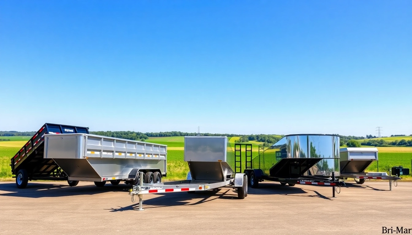 Bri-Mar trailers for sale near me showcased outdoors with a bright and inviting atmosphere.